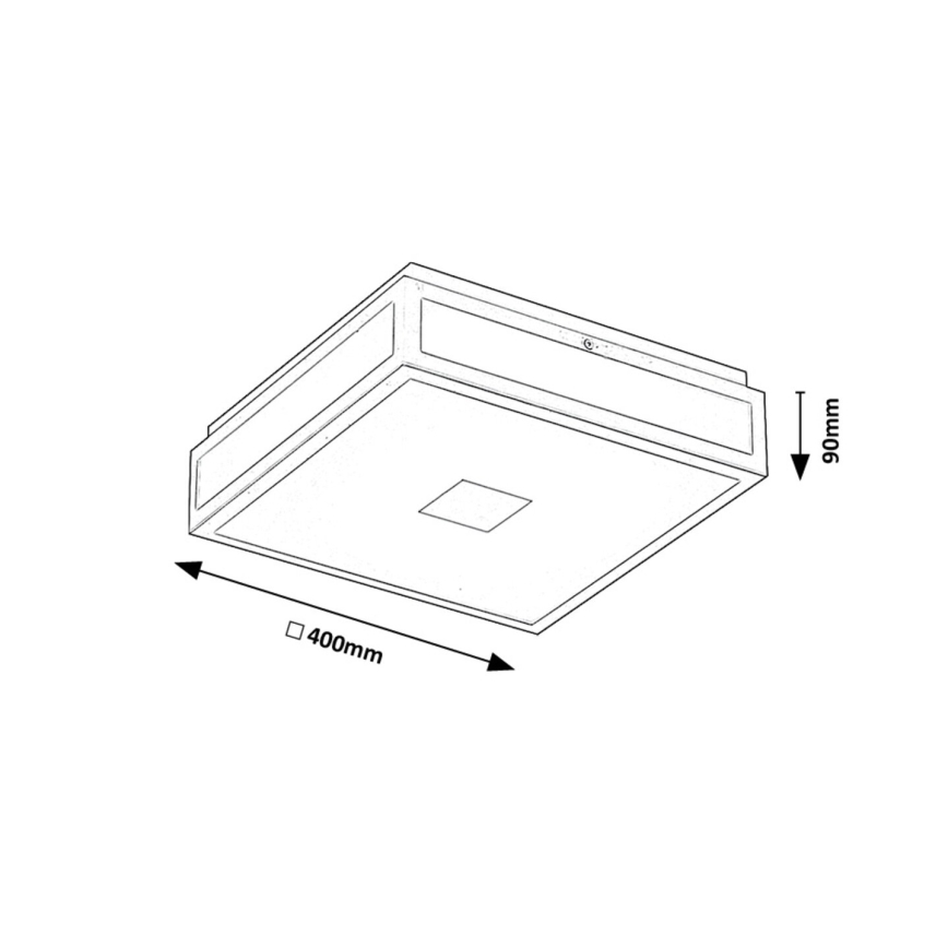 Rabalux - LED Kúpeľňové stropné svietidlo LED/24W/230V IP44 4000K 40x40 cm čierna