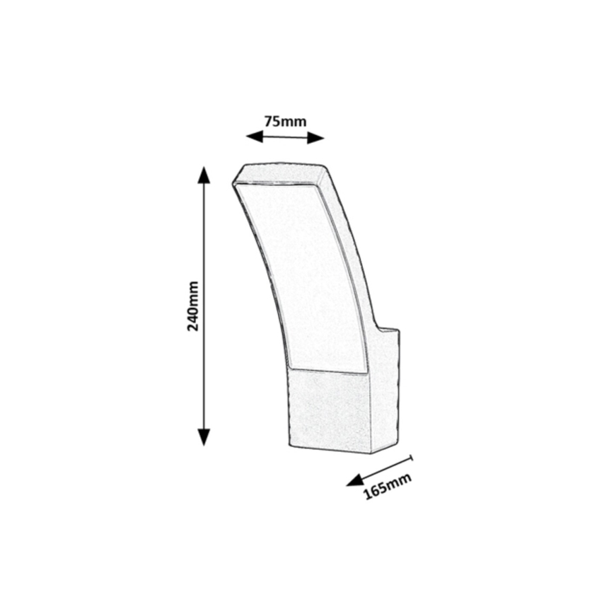 Rabalux - LED Vonkajšie nástenné svietidlo LED/12W/230V IP44