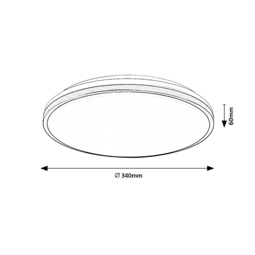 Rabalux - LED kúpeľňové stropné svietidlo LED/18W/230V IP44 pr. 34 cm