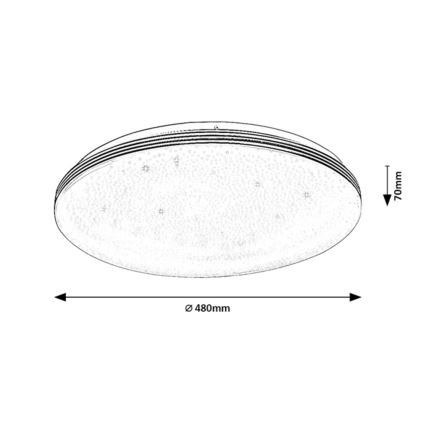 Rabalux - LED kúpeľňové stropné svietidlo LED/40W/230V IP44 4000K priemer 48 cm