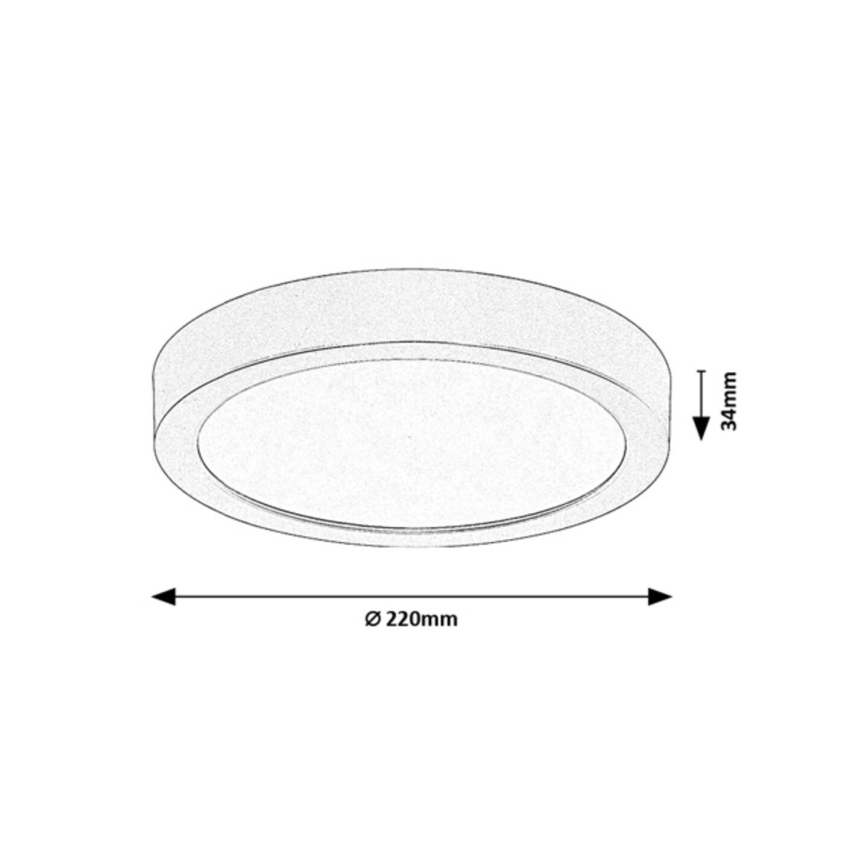 Rabalux - LED kúpeľňové stropné svietidlo LED/24W/230V pr. 22 cm IP44 biela