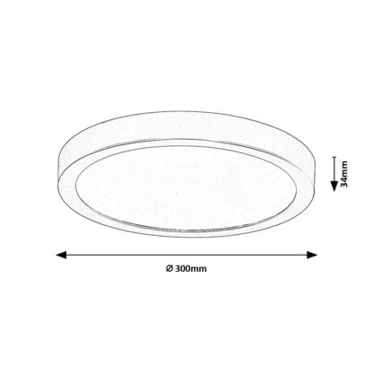Rabalux - LED kúpeľňové stropné svietidlo LED/30W/230V pr. 30 cm IP44 zlaté