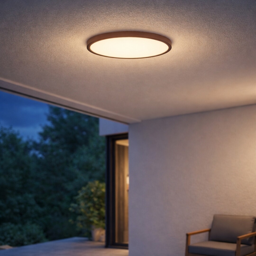 Rabalux - LED kúpeľňové stropné svietidlo LED/24W/230V 3000/4000/6000K pr. 40 cm IP44 hnedé