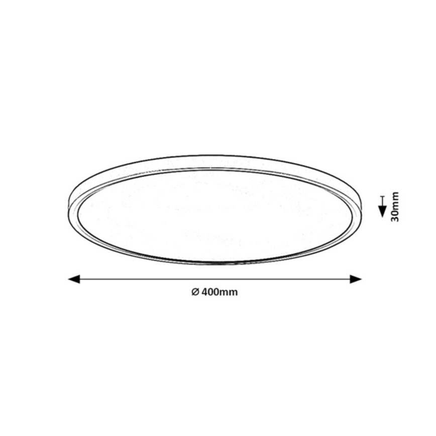 Rabalux - LED kúpeľňové stropné svietidlo LED/24W/230V 3000/4000/6000K pr. 40 cm IP44 hnedé