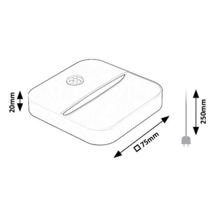 Rabalux - LED Nočné nabíjacie svetlo so senzorom LED/0,15W/3,7V 3000K 300 mAh