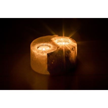 Rabalux - soľná lampa - svietnik sivá/biela