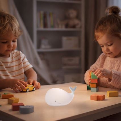 Rabalux - LED RGB Dotykové nočné svetlo LED/0,05W/1xCR2032 veľryba