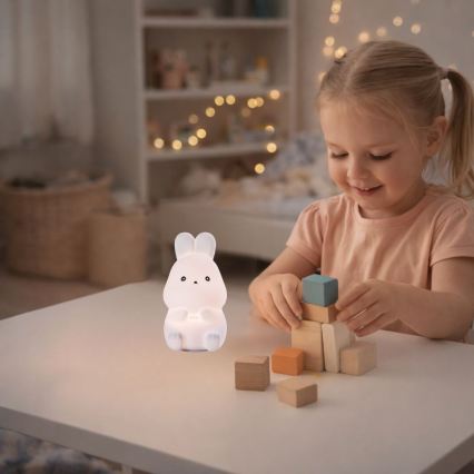 Rabalux - LED RGB Dotykové nočné svetlo LED/0,05W/1xCR2032 králik