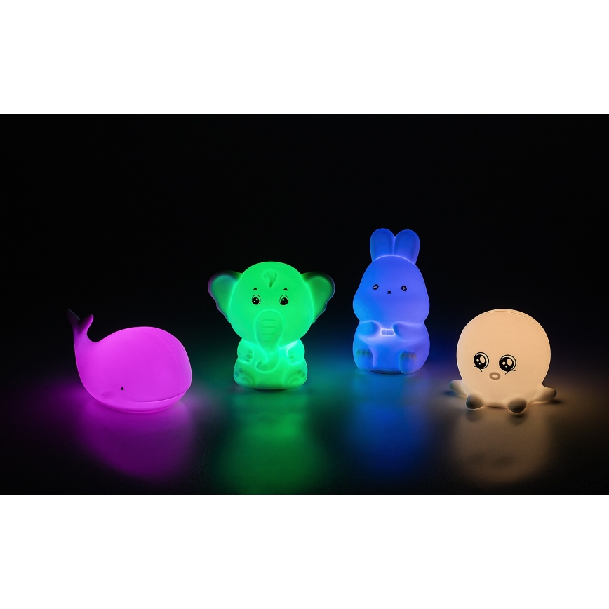 Rabalux - LED RGB Dotykové nočné svetlo LED/0,05W/1xCR2032 králik