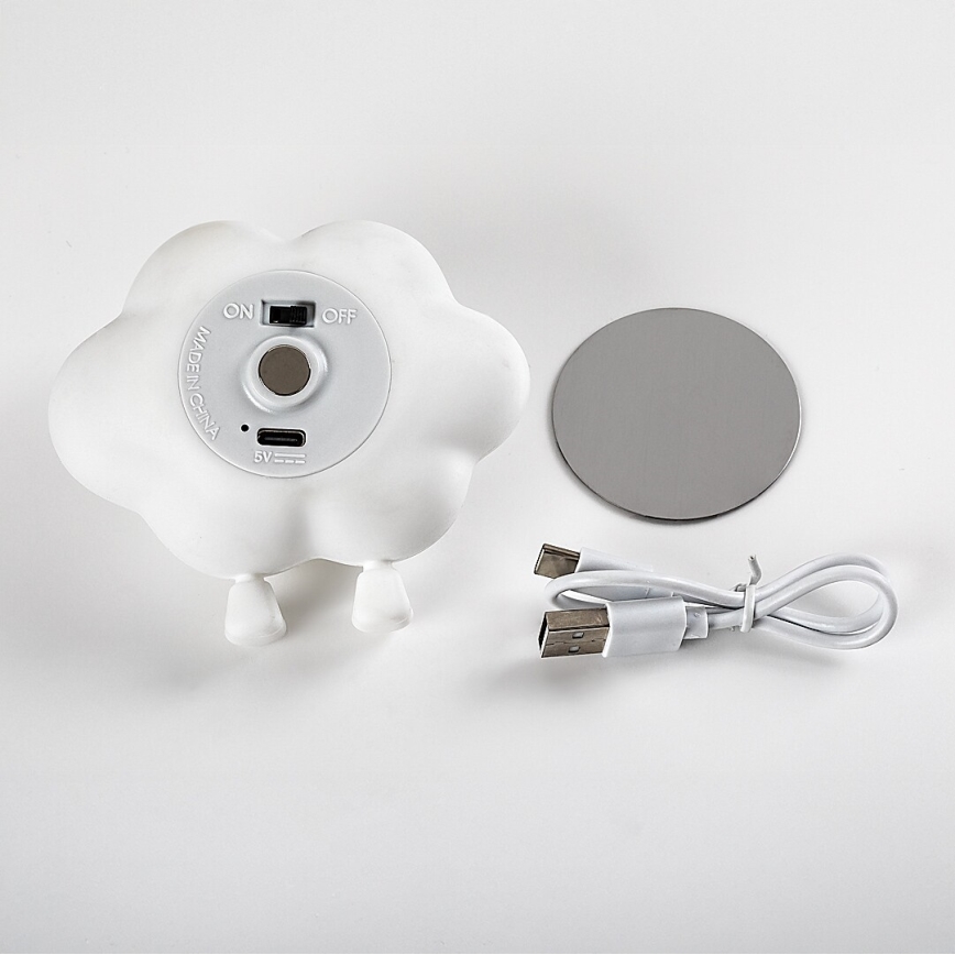 Rabalux - LED stmievateľné nabíjacie dotykové detské nočné svetlo LED/2,7W/5V 200 mAh mráčik