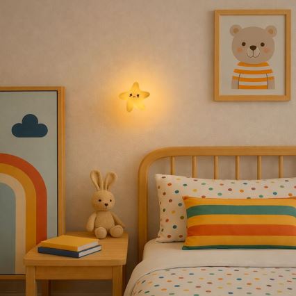 Rabalux - LED Stmievateľné nabíjateľné dotykové detské nočné svetlo LED/2,7W/5V 200 mAh hviezda