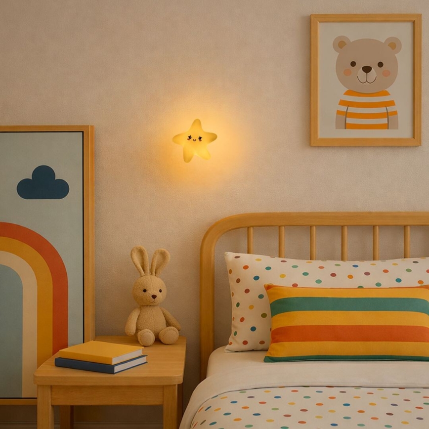 Rabalux - LED Stmievateľné nabíjateľné dotykové detské nočné svetlo LED/2,7W/5V 200 mAh hviezda