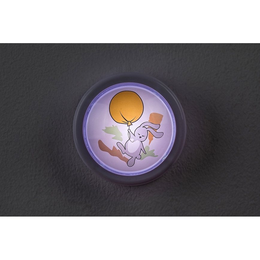 Rabalux - LED detská nočná lampa LED/0,3W/2xAA 6000K
