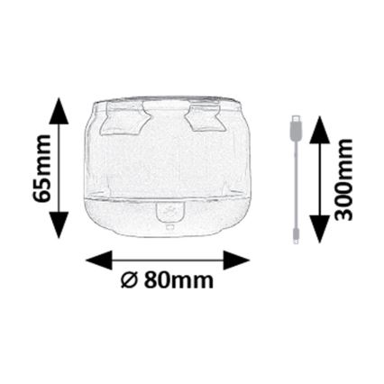 Rabalux - RGB Stolná lampa s reproduktorom RGB/3W/3,7V 500mAh
