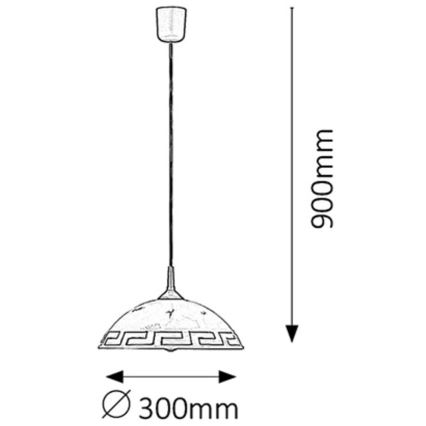Rabalux - Luster 1xE27/60W/230V