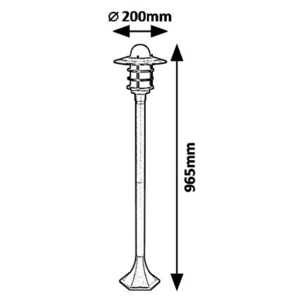 Rabalux 7680 - Vonkajšia lampa DARRINGTON 1xE27/20W/230V IP44