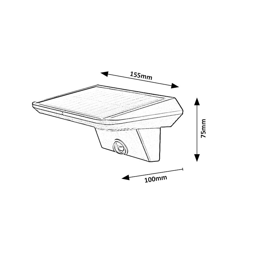 Rabalux - LED Solárne svietidlo so senzorom LED/10W/3,7V IP44 1200 mAh