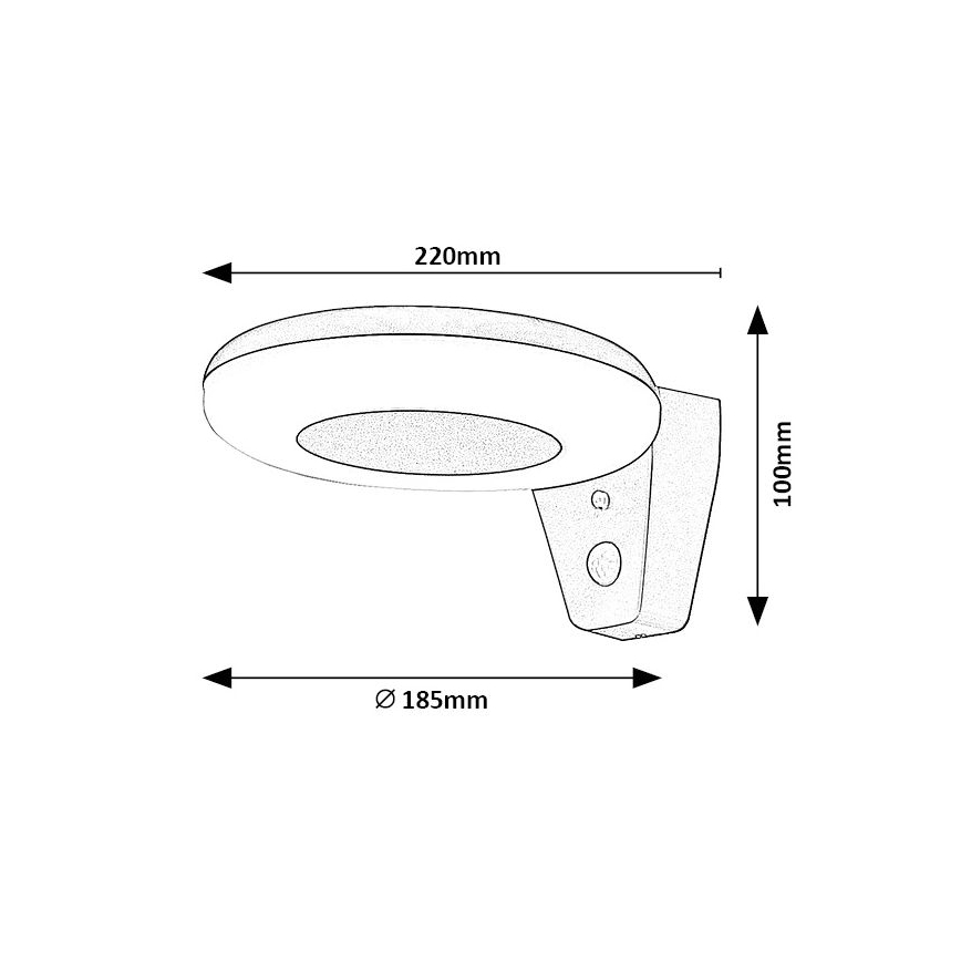 Rabalux - LED Solárne svietidlo so senzorom LED/4W/3,7V IP44
