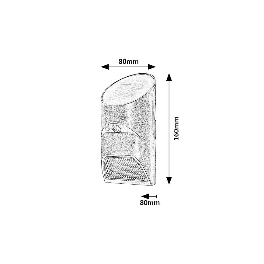 Rabalux - LED Solárne svietidlo so senzorom LED/3,6W/3,7V IP44