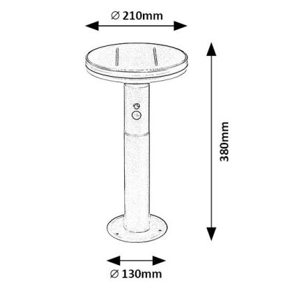 Rabalux - LED Solárne svietidlo so senzorom LED/10W/3,7V IP44