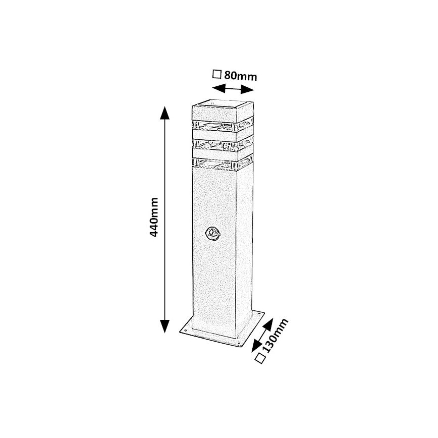 Rabalux - Vonkajšia lampa so senzorom 1xE27/12W/230V IP44