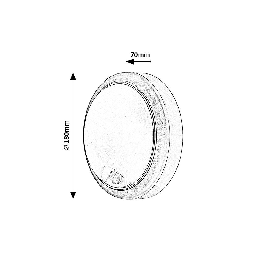 Rabalux - LED Vonkajšie nástenné svietidlo so senzorom LED/15W/230V IP54