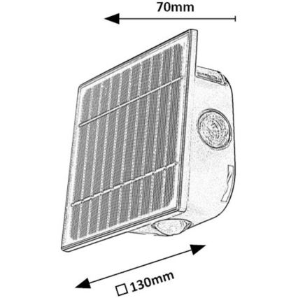 Rabalux - LED Stmievateľné solárne nástenné svietidlo LED/0,5W/3,7V 3000K/6000K IP54