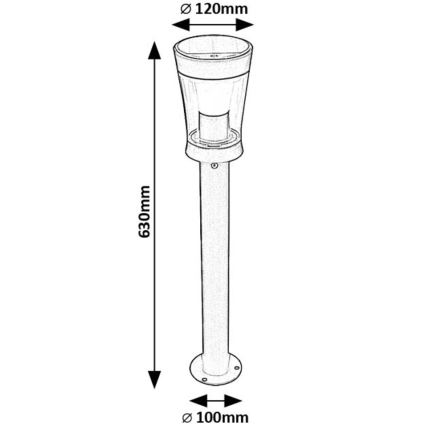 Rabalux - LED Solárna lampa LED/3W/3,7V IP65 antracit