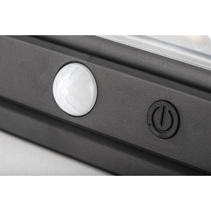 Rabalux - LED Solárne nástenné svietidlo so senzorom LED/7W/3,7V IP54 čierna 3000 mAh
