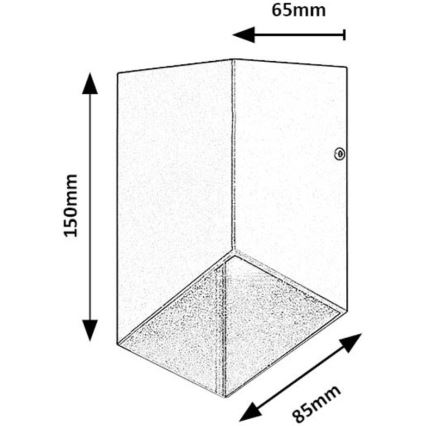 Rabalux - LED Vonkajšie nástenné svietidlo LED/5W/230V IP54 čierna