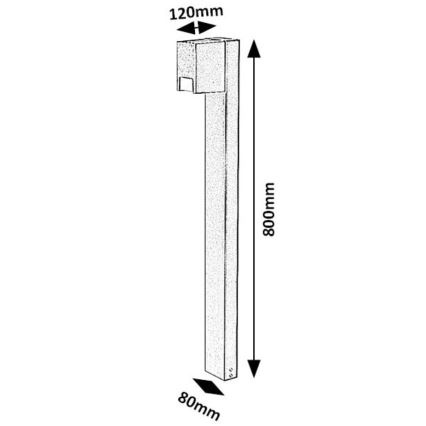 Rabalux - Vonkajšia lampa 1xGU10/7W/230V IP44 čierna