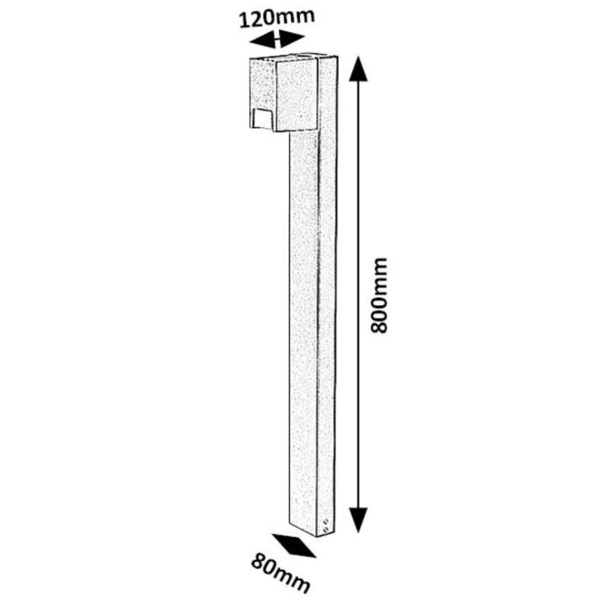 Rabalux - Vonkajšia lampa 1xGU10/7W/230V IP44 čierna