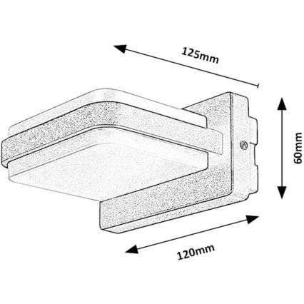 Rabalux - LED Vonkajšie nástenné svietidlo LED/12W/230V IP44 čierna