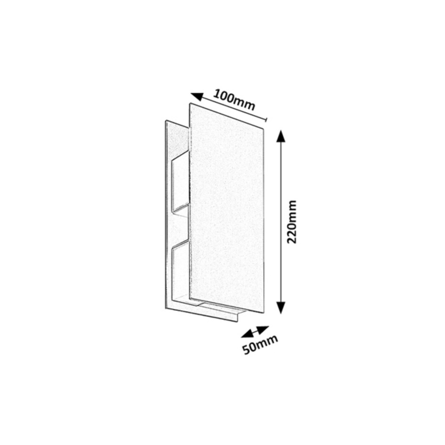 Rabalux - LED vonkajšie nástenné svietidlo LED/13W/230V IP65 antracit
