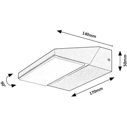 Rabalux - LED Vonkajšie nástenné svietidlo LED/13W/230V IP65 čierna