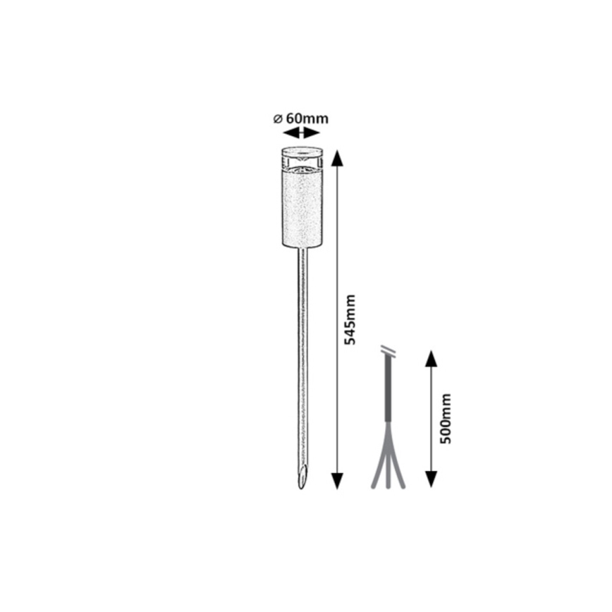 Rabalux - Vonkajšia lampa 1xGU10/10W/230V IP54 54,5 cm antracitová