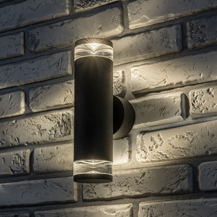 Rabalux - Vonkajšie nástenné svietidlo 2xGU10/10W/230V IP54 antracitové