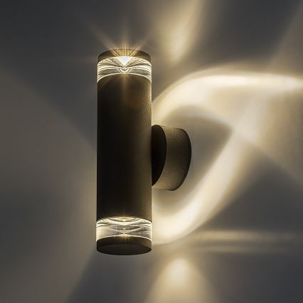 Rabalux - Vonkajšie nástenné svietidlo 2xGU10/10W/230V IP54 antracitové