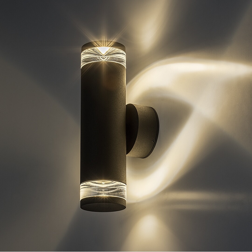 Rabalux - Vonkajšie nástenné svietidlo 2xGU10/10W/230V IP54 antracitové