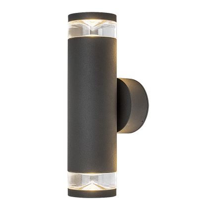 Rabalux - Vonkajšie nástenné svietidlo 2xGU10/10W/230V IP54 antracitové