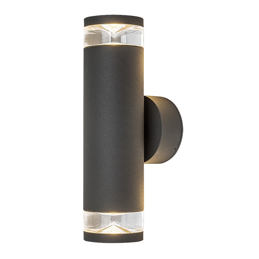 Rabalux - Vonkajšie nástenné svietidlo 2xGU10/10W/230V IP54 antracitové