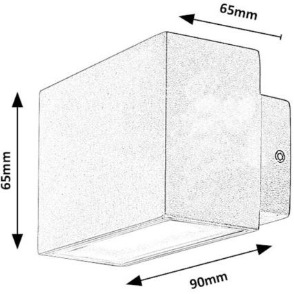 Rabalux - LED Vonkajšie nástenné svietidlo LED/7W/230V IP54 biela