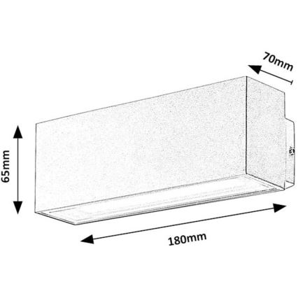 Rabalux - LED Vonkajšie nástenné svietidlo LED/10W/230V IP54 biela