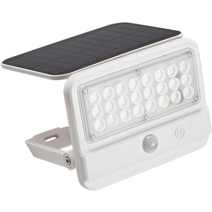 Rabalux - LED solárne nástenné svietidlo so senzorom LED/7W/3,7V IP54 biela 3000 mAh