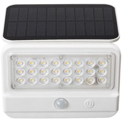 Rabalux - LED solárne nástenné svietidlo so senzorom LED/7W/3,7V IP54 biela 3000 mAh