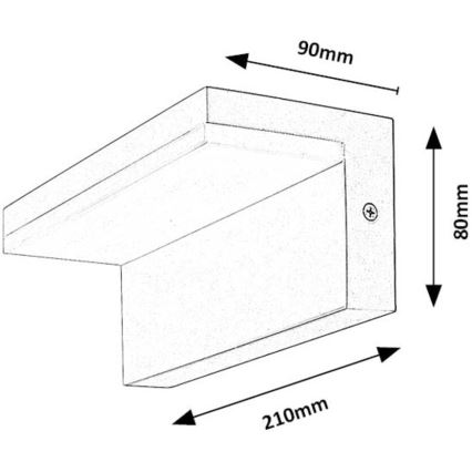 Rabalux - LED Vonkajšie nástenné svietidlo LED/10W/230V IP54 biela