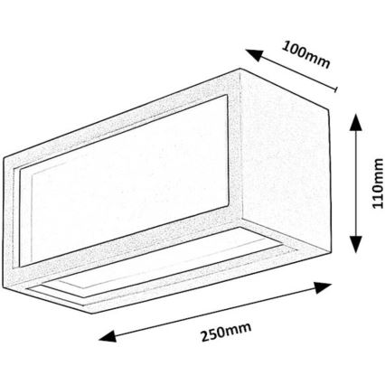 Rabalux - LED Vonkajšie nástenné svietidlo LED/10W/230V IP54 čierna