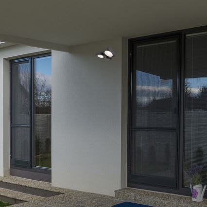 Rabalux - LED Vonkajšie nástenné flexibilné svietidlo 2xLED/7W/230V IP54 antracit