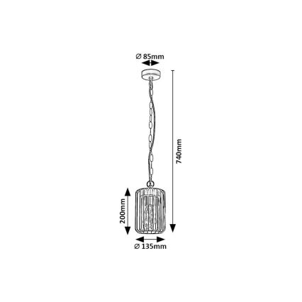 Rabalux - Vonkajší luster 1xE27/40W/230V IP44