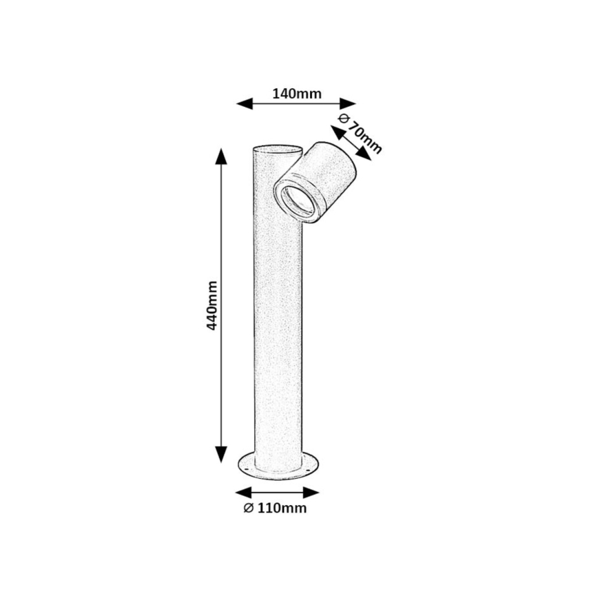 Rabalux - Vonkajšia lampa 1xGU10/35W/230V IP44